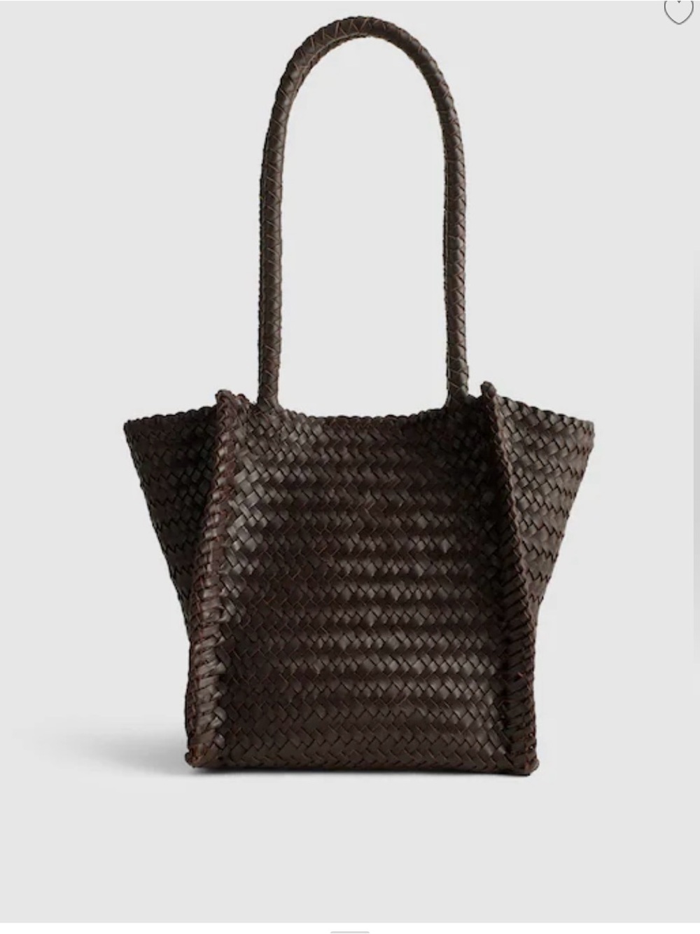 Madewell Lexington tote bag/purse, brown woven leather, like new